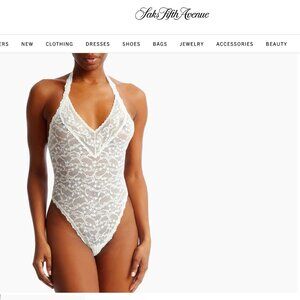 Hanky Panky I Do Shimmer Bridal teddy lingerie - medium - NWT - in "Light Ivory"